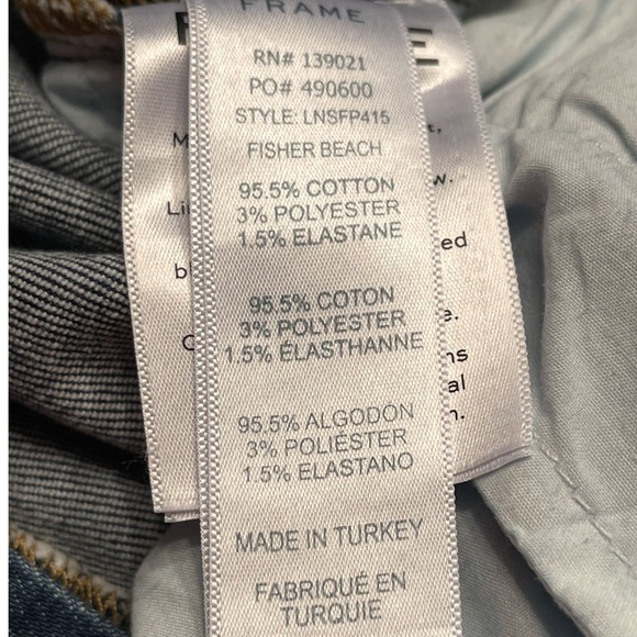 FRAME Le Nouveau Straight Split Hem Jeans Women's Size 28 Fisher Beach Denim - Picture 9 of 11